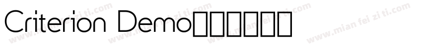 Criterion Demo字体转换